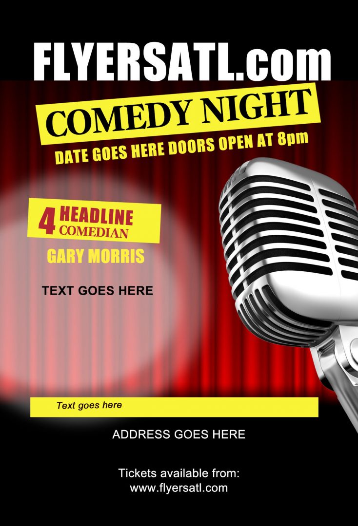 DOWNLOAD FREE COMEDY PRINTABLE CLUB FLYER FREE