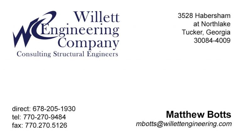 Engineering Business Cards example