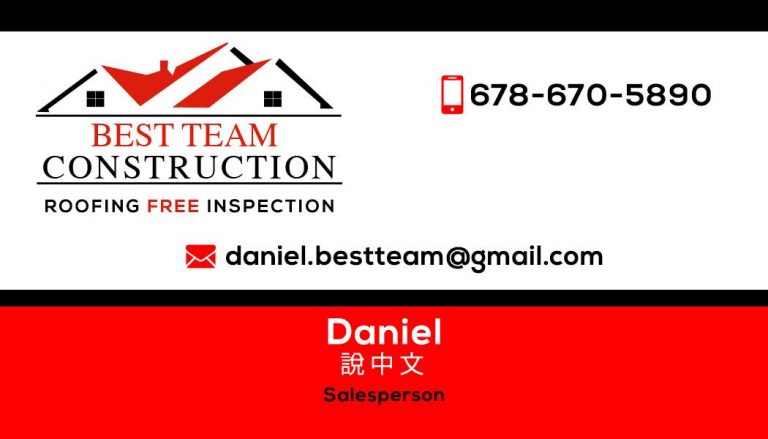 Construction business cards sample