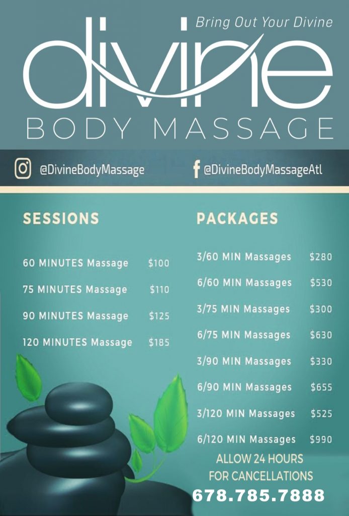 Muscle Massage Therapy in Norcross GA. Spa Massage Flyer Printing