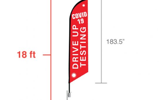 Covid-19 Drive Up Testing Flags for sale in Atlanta